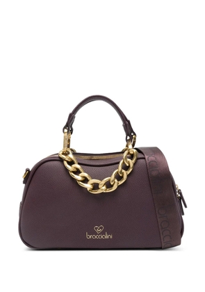Braccialini leather tote bag - Purple