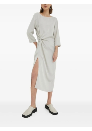 Bruuns Bazaar twist-front midi dress - Grey