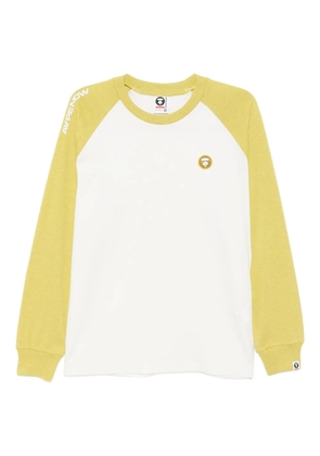 AAPE BY *A BATHING APE® raglan-sleeve logo T-shirt - Yellow