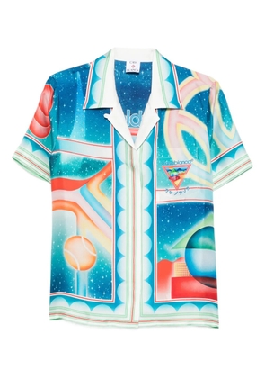 Casablanca printed silk shirt - Blue