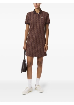 Lacoste geometric-pattern polo dress - Brown