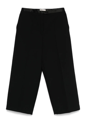 KHAITE wide-leg cropped trousers - Black