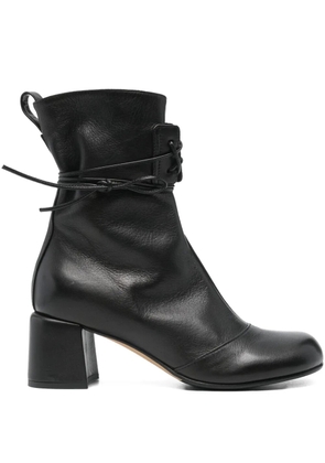 lorena paggi 60mm lace-up ankle boots - Black