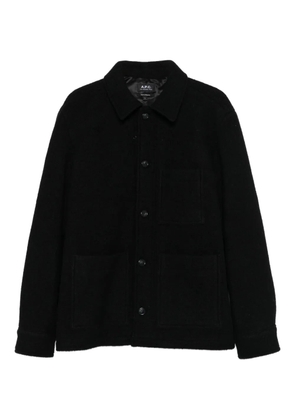 A.P.C. patch-pocket button-front shirt - Black