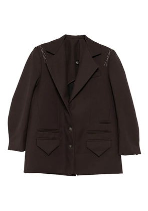 SONIA CARRASCO heavyweight single-breasted blazer - Brown
