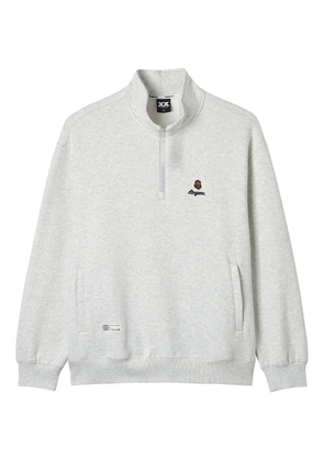 FINGERCROXX zip mock-neck sweatshirt - Grey