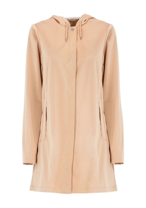 Rains hooded snap-button rain coat - Neutrals