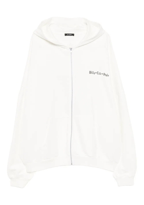 Willy Chavarria zip-up hoodie - White