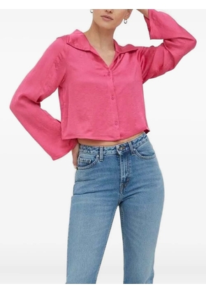 American Vintage flat-collar cropped-length shirt - Pink