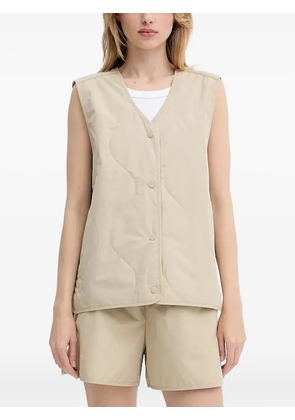 SAMSOE SAMSOE quilted button-fastening gilet - Neutrals