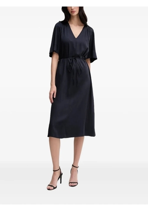 Gant V-neck tie-waist midi dress - Blue
