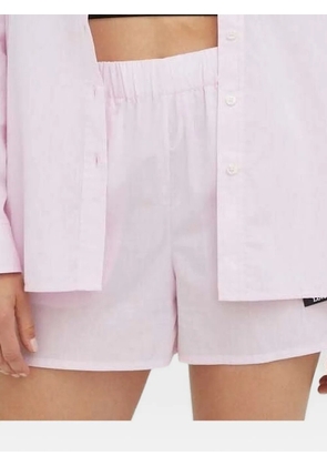 lovechild elastic-waistband linen shorts - Pink