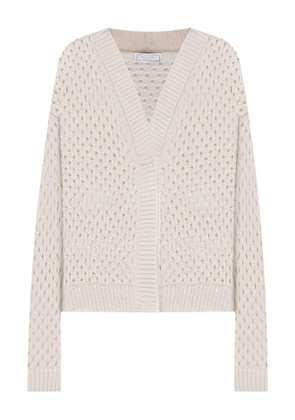 Peserico long-sleeve V-neck cardigan - Neutrals