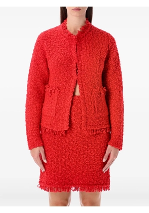 Fabiana Filippi frayed collar jacket - Red
