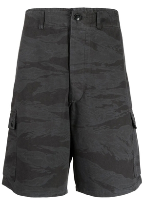 Maharishi camouflage-print cargo shorts - Black