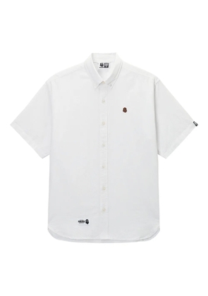 FINGERCROXX embroidered short-sleeve shirt - White