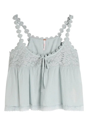 Free People lace tie tank - Blue