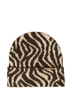 TWINSET animal-print beanie - Brown