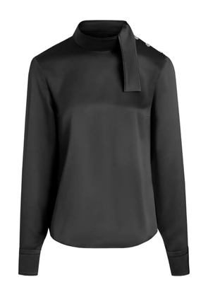 Patou scarf-collar button-detail blouse - Black