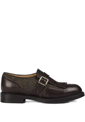 Doucal's fringed leather loafers - Brown