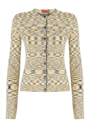Missoni patterned wool-blend cardigan - Yellow
