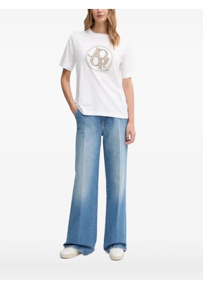 Joop! logo-detail embellished T-shirt - White