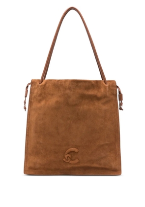 Coccinelle large Dulse suede tote bag - Brown