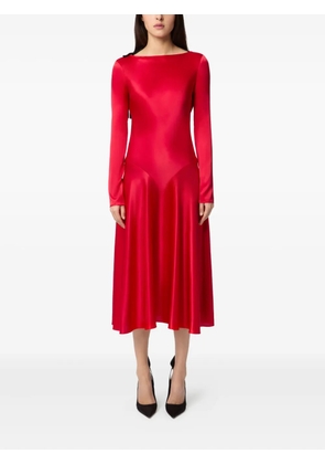 Nina Ricci backless satin midi dress - Red