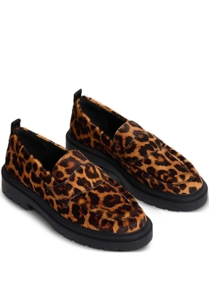 Hoff leopard-print platform loafers - Brown