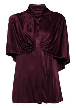 Costarellos glossy jersey shirt - Purple