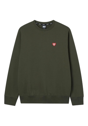 FINGERCROXX heart-appliqué sweatshirt - Green
