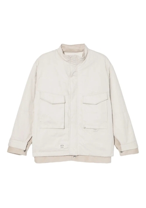 FIVE CM logo-patch jacket - Neutrals