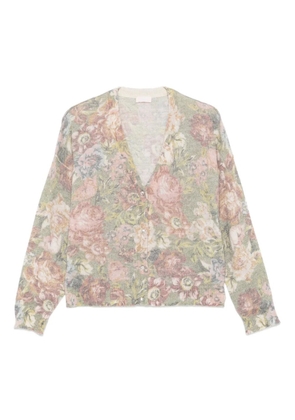 LIU JO floral-print cardigan - Pink