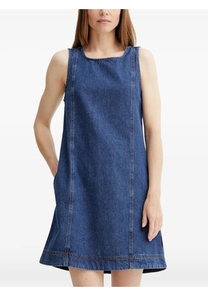 Marc O'Polo square-neck panelled mini dress - Blue