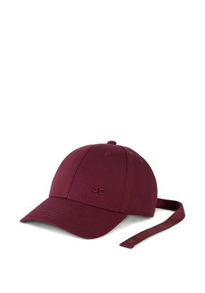 Elisabetta Franchi logo ribbon baseball cap - Red