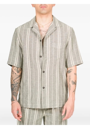 Paolo Pecora striped-pattern short-sleeve shirt - Green