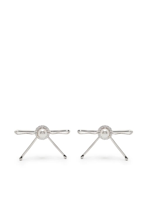 SHUSHU/TONG ribbon earrings - Silver