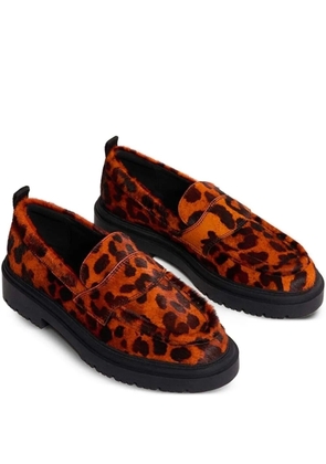 Hoff leopard-print platform loafers - Brown