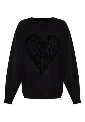 AllSaints heart-embellished sweatshirt - Black
