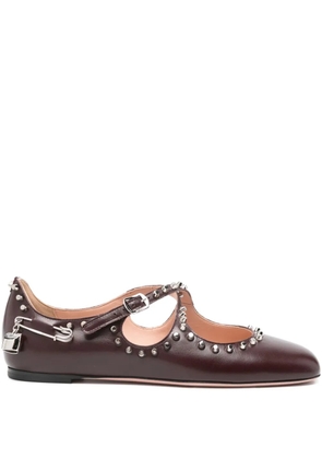 Bally Baunty studded-detail ballerina - Red