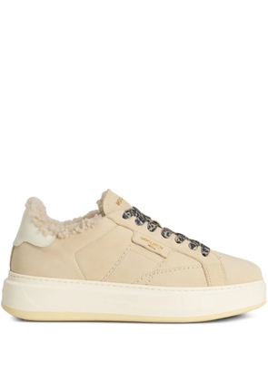 Woolrich Arrow shearling platform sneakers - Neutrals