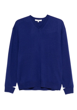 Tibi V-neck split-cuff sweater - Blue