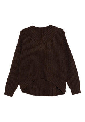 STAUD ribbed V-neck sweater - Brown