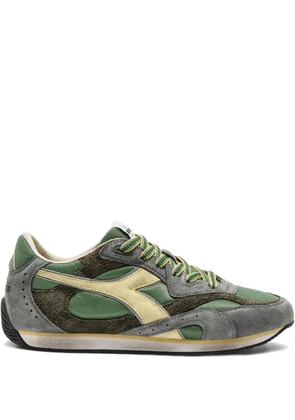 Diadora suede panelled trainers - Green
