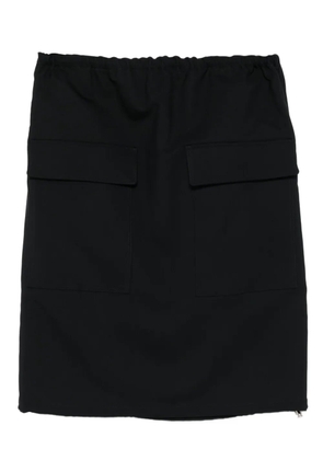 Plan C elasticated straight skirt - Black