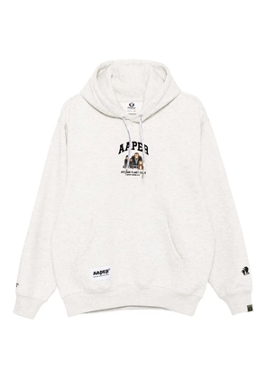 AAPE BY *A BATHING APE® logo-appliqué hoodie - Grey