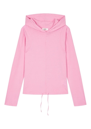 TOMBOY layered-piping hoodie - Pink