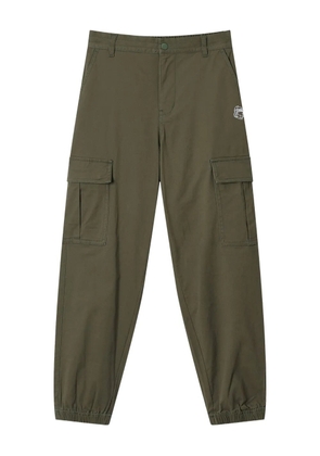 FINGERCROXX cargo-pocket cuffed trousers - Green