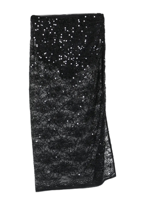 Patrizia Pepe sequin lace skirt - Black