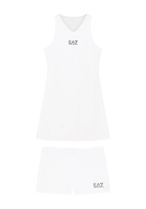 Ea7 Emporio Armani logo-embellished tennis dress - White